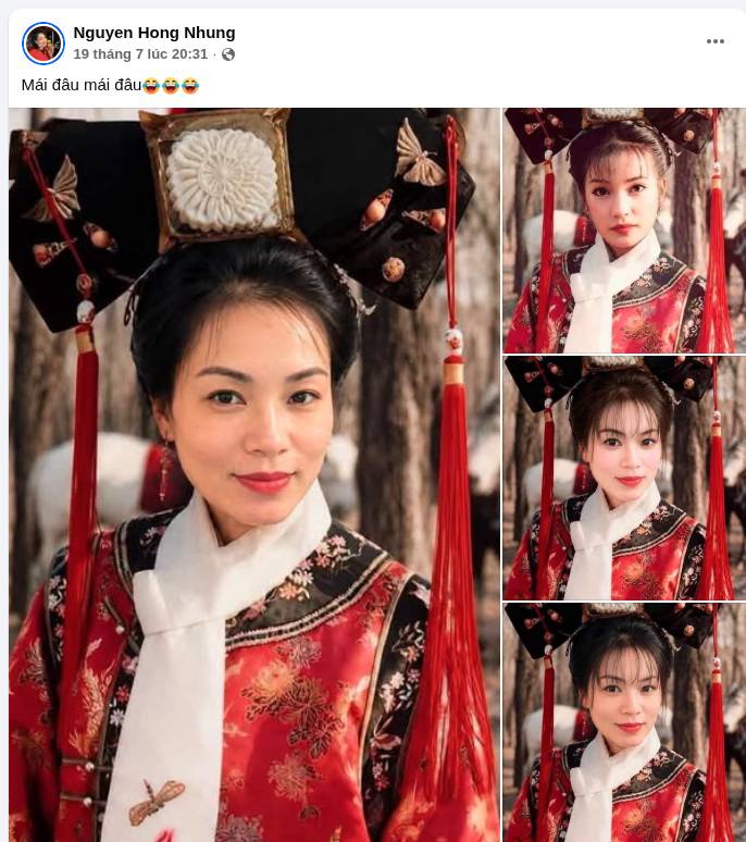 Vợ Xuân Bắc chia sẻ hình ảnh bản thân trong tạo hình Tiểu Yến Tử của Triệu Vy.