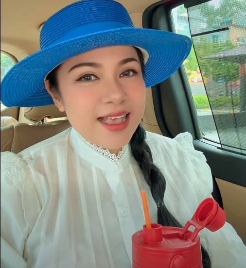 Hình ảnh diễn viên Việt Trinh trong clip.