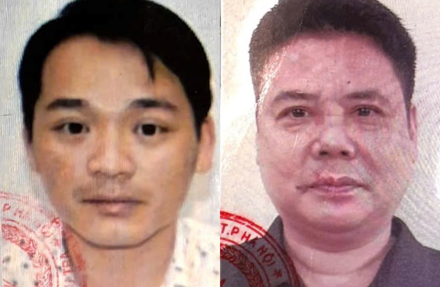 Ông Trần Ngọc Phương (trái) và Trần Đức Tấn - Ảnh: Công an Hà Nội