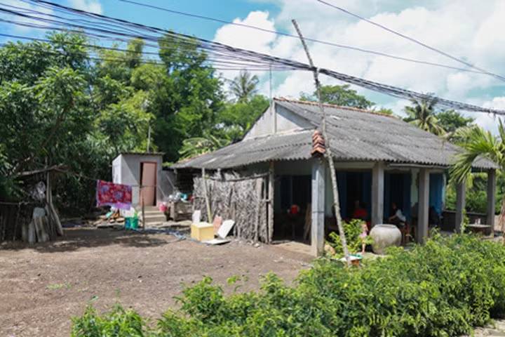 Căn nhà ở quê Hồ Văn Cường từng sống cùng gia đình.