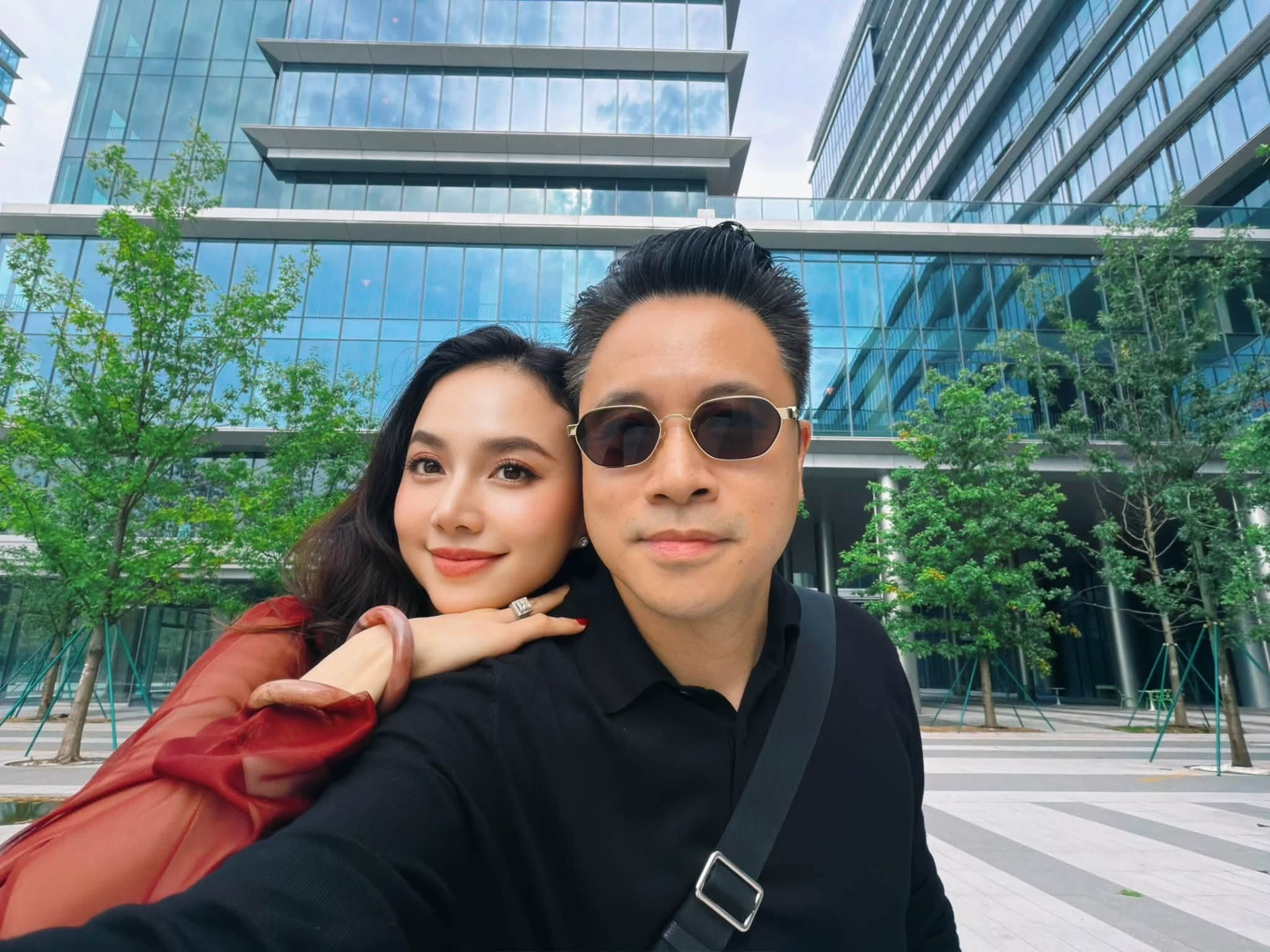 Đinh Ngọc Diệp và chồng.