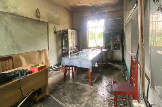 Hiện trường vụ cháy. (Nguồn ảnh: Tiền Phong)