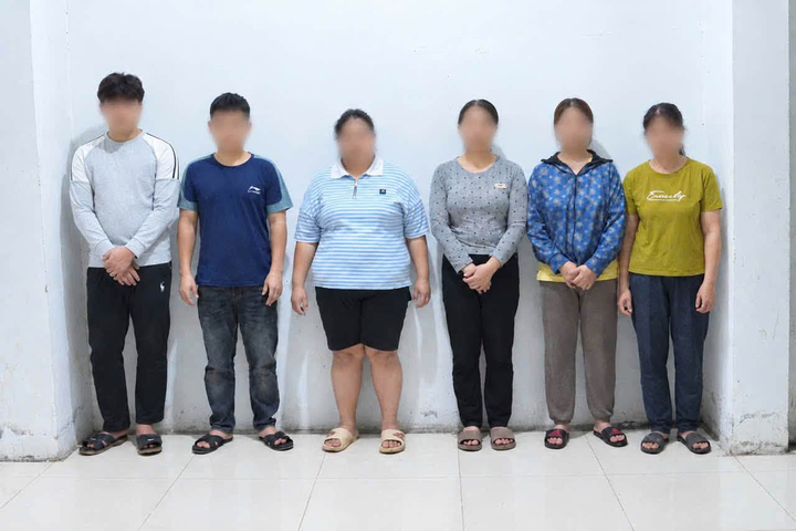 6 đối tượng bị khởi tố. (Ảnh: Công an tỉnh Phú Thọ)