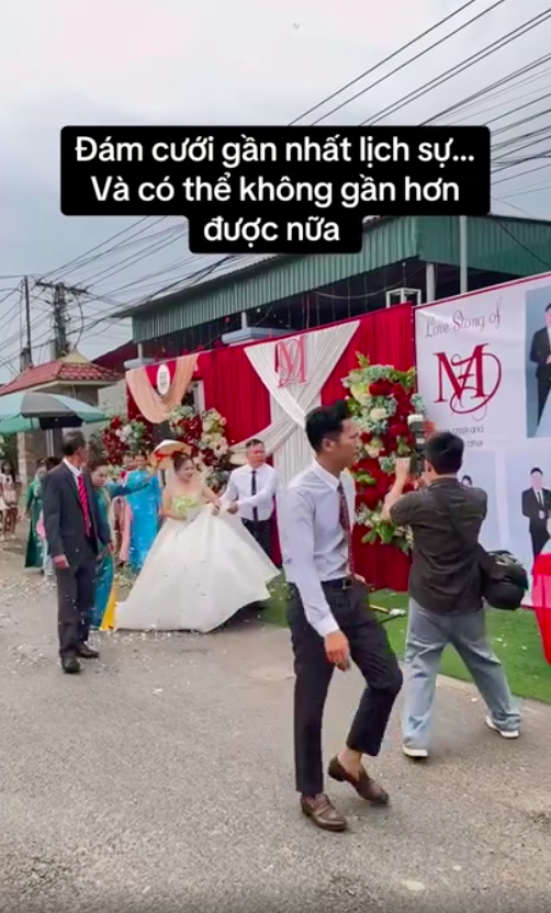 Đoạn clip ghi lại đám cưới đặc biệt thú vị ở Thanh Hoá. (Ảnh cắt từ clip)