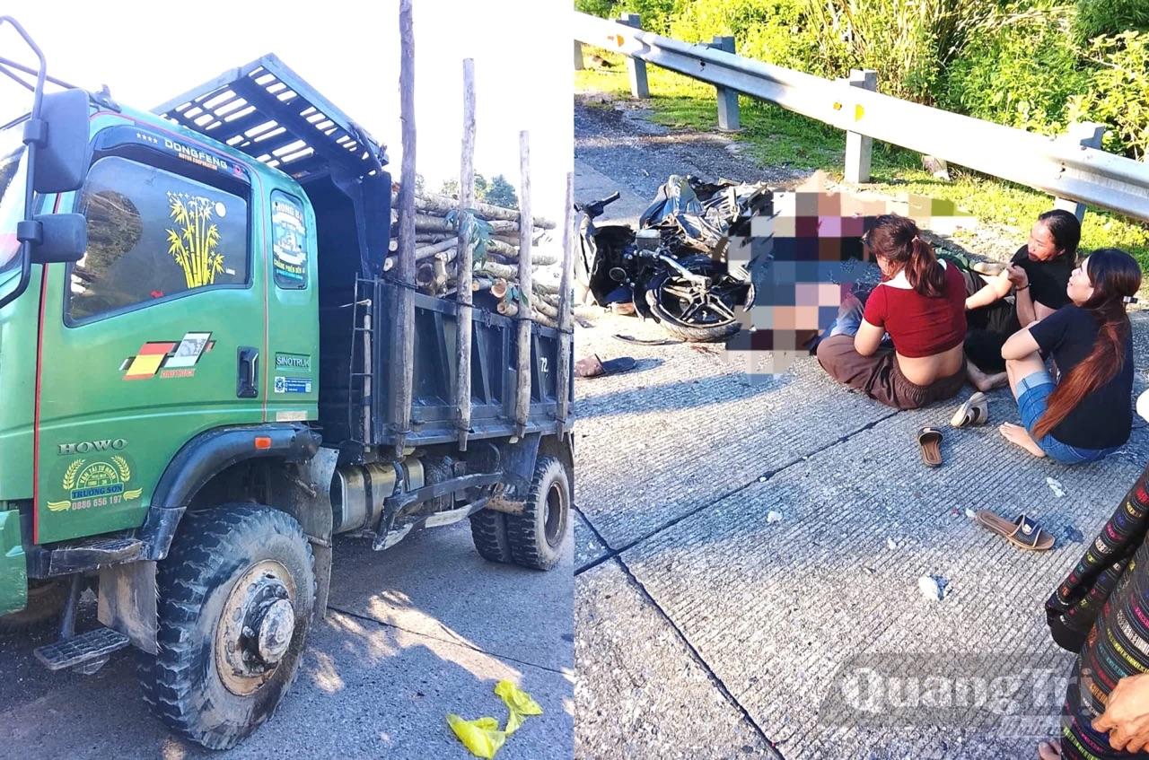 Hiện trường vụ tai nạn. (Nguồn: Báo và Phát thanh, truyền hình Quảng Trị)
