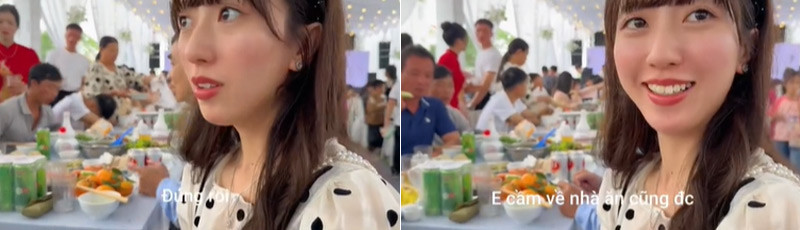 Biểu cảm bất ngờ của Kanako. (Ảnh cắt từ clip)