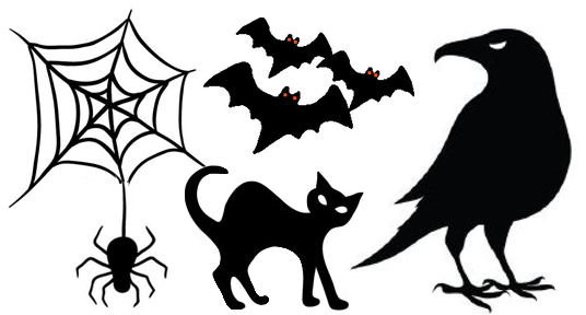 Dơi, nhện, quạ, mèo... trang trí cho đêm tiệc Halloween thêm rùng rợn.