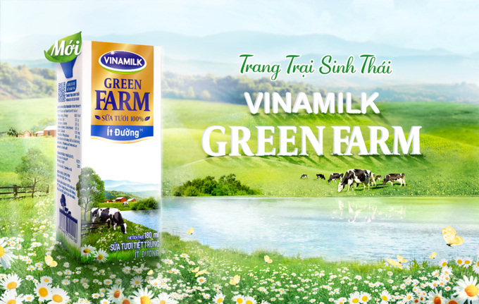Sữa tươi từ Trang Trại Sinh Thái Vinamilk Green Farm.