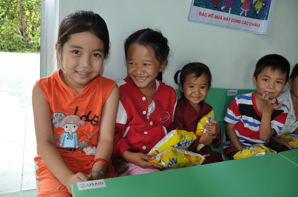 Trẻ em tại một cơ sở mầm non ở Kon Tum năm 2011. Ảnh: USAID Vietnam.