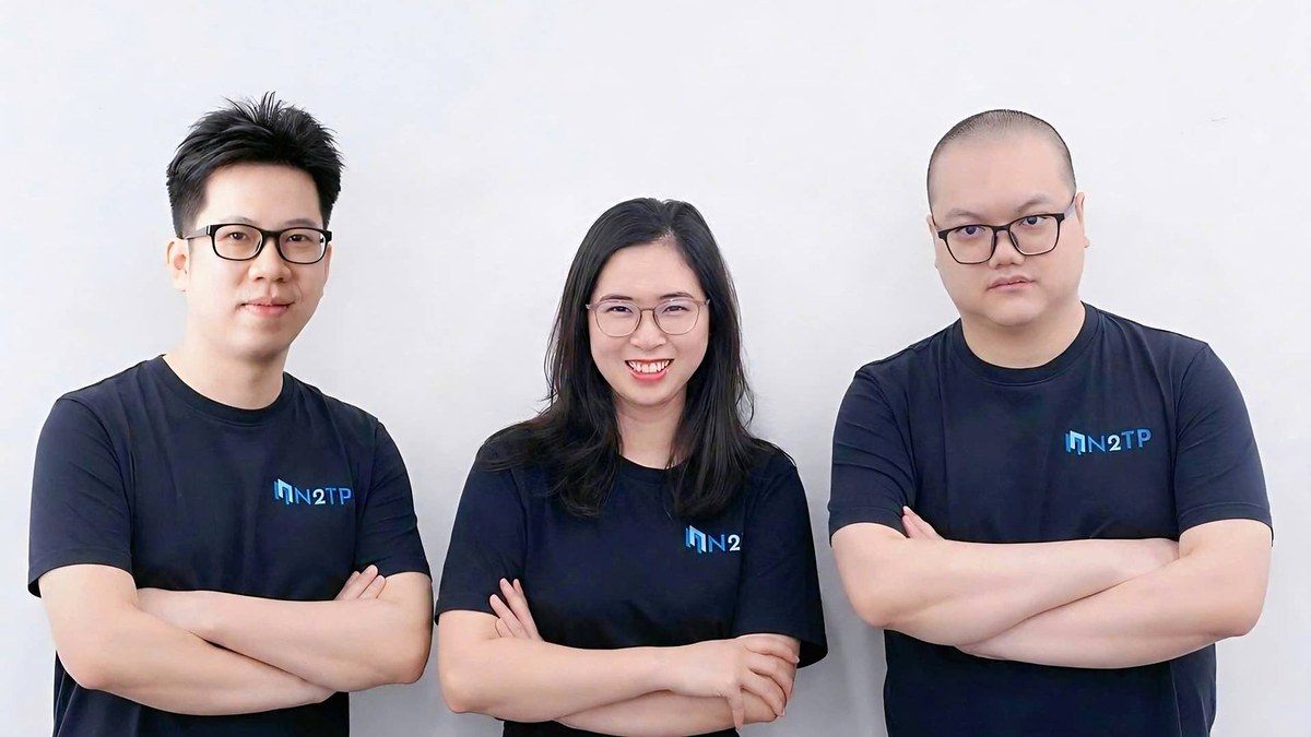 Đội ngũ đồng sáng lập N2TP, từ trái sang: Hồ Hải Phong, Dương Thị Hồng Nhung và Đỗ Ngọc Tuấn. Ảnh: Touchstone Partners.
