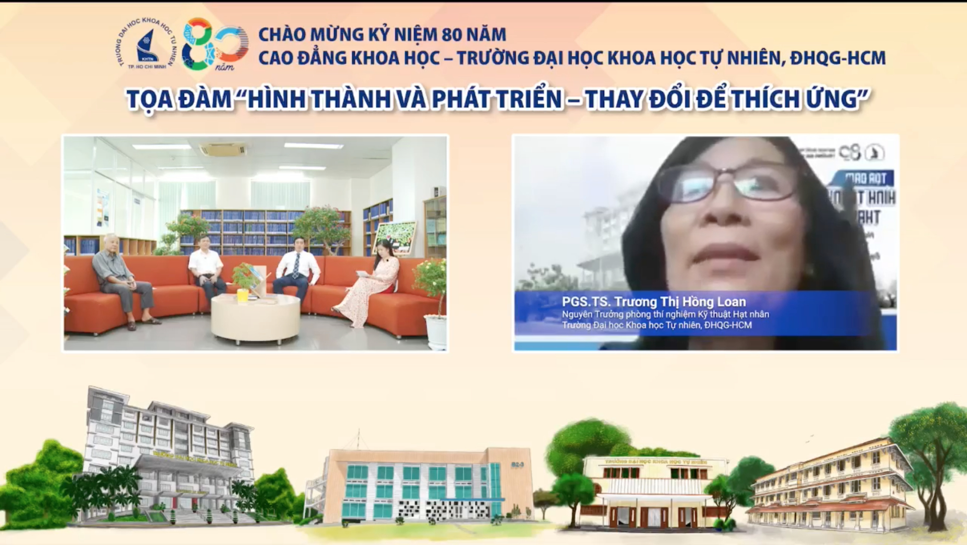 PGS.TS Trương Thị Hồng Loan tại tọa đàm của Trường Đại học Khoa học Tự nhiên, ĐHQG-HCM năm 2021.