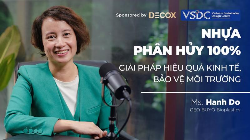 Bà Đỗ Hồng Hạnh, đồng sáng lập kiêm CEO BUYO Solutions, startup phát triển vật liệu sinh học từ phụ phẩm nông nghiệp và ngành thực phẩm. Ảnh: BUYO Solutions.
