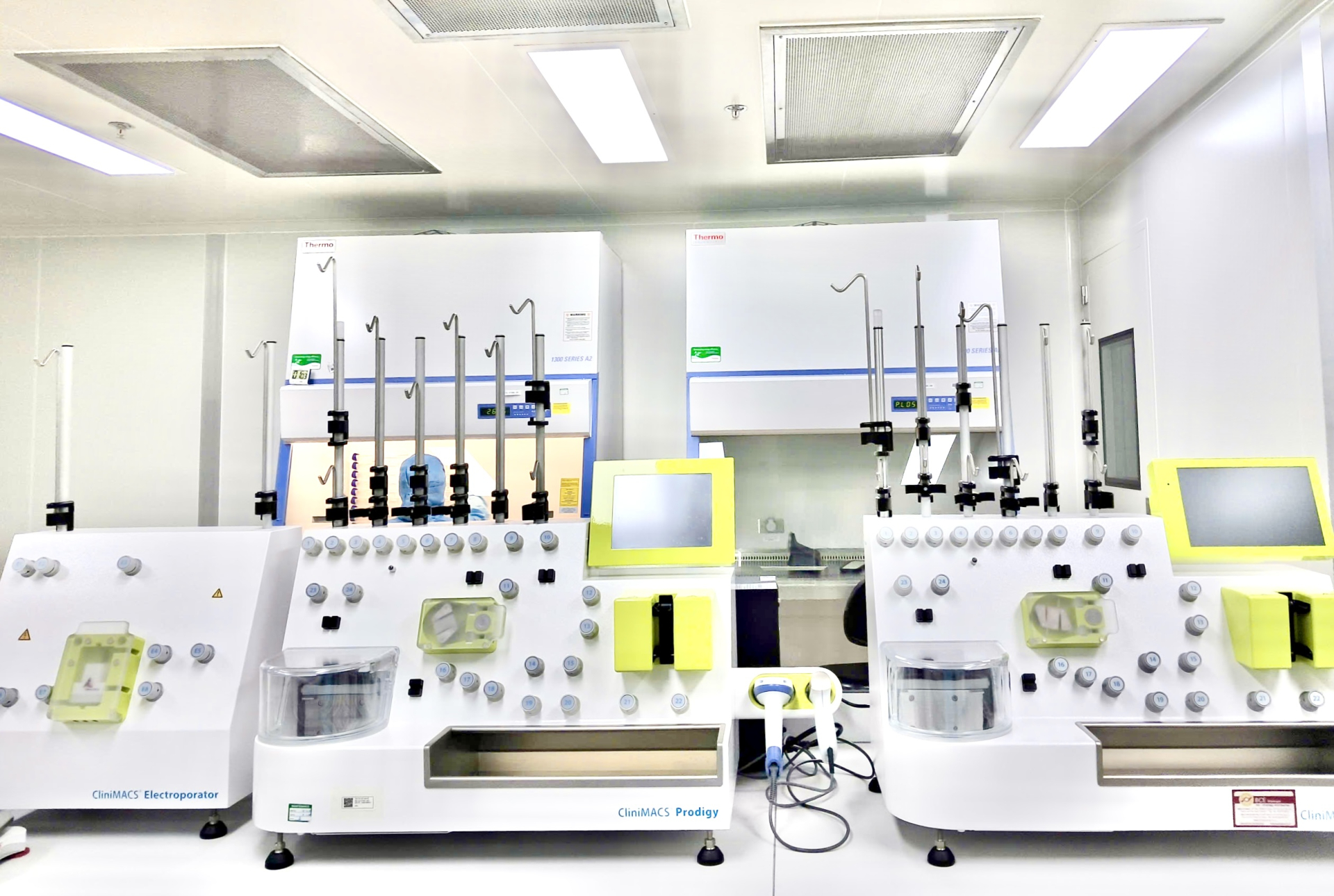 Khu vực sản xuất tế bào đạt chuẩn của Viện Nghiên cứu Tế bào gốc và Công nghệ Gen Vinmec–VinUniversity. Cơ sở có hạ tầng phục vụ các sản phẩm tế bào và túi ngoại bào. Ảnh: Vinmec–VinUniversity.