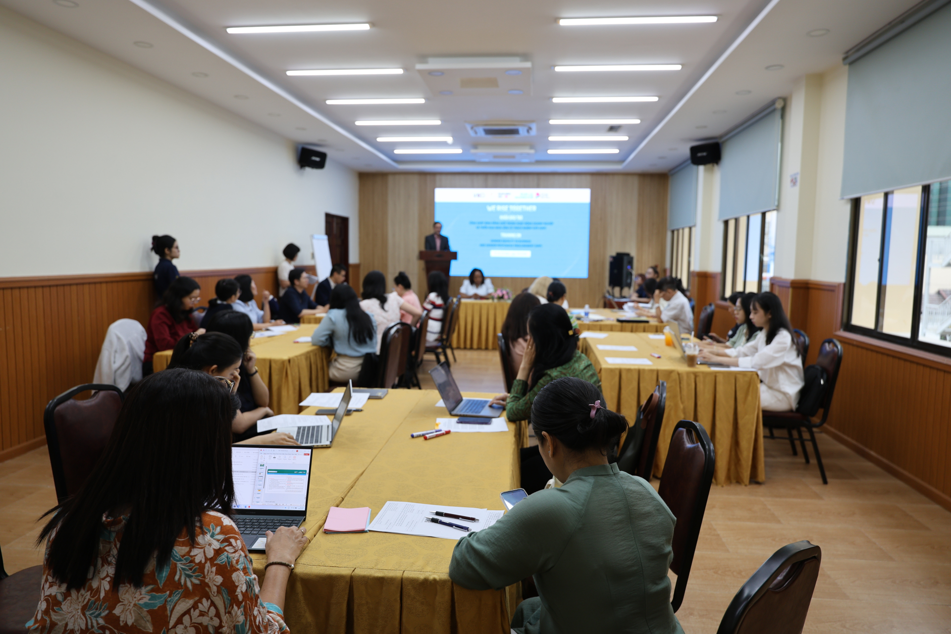 Đại diện khu vực doanh nghiệp tham gia khóa tập huấn do UN Women và Hội đồng Doanh nhân nữ Việt Nam phối hợp tổ chức tại TP.HCM tháng 5/2026. Ảnh minh họa hoạt động nâng cao năng lực quản trị và thực hành kinh doanh. Ảnh: UN Women/Hoàng Bích Thảo.