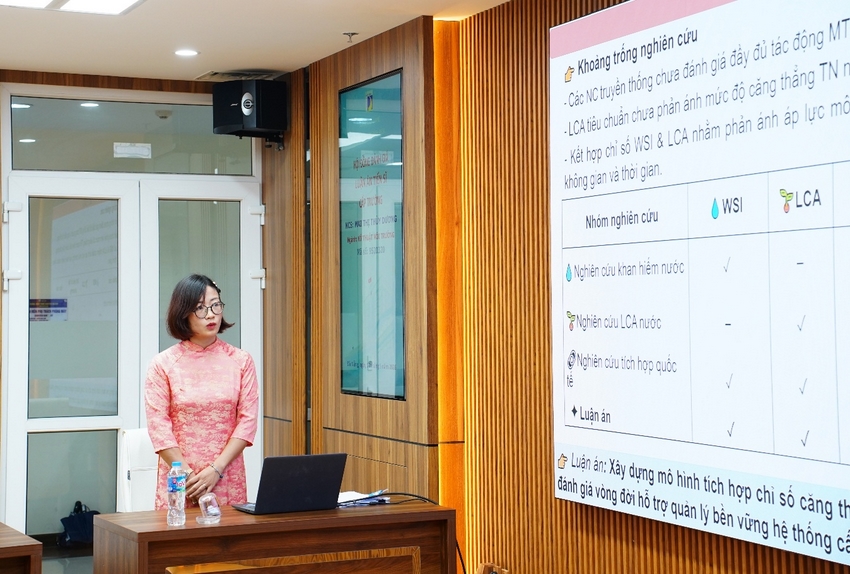   NCS. Mai Thị Thùy Dương trình bày luận án tại Trường Đại học Bách khoa, Đại học Đà Nẵng ngày 12/9/2026.  