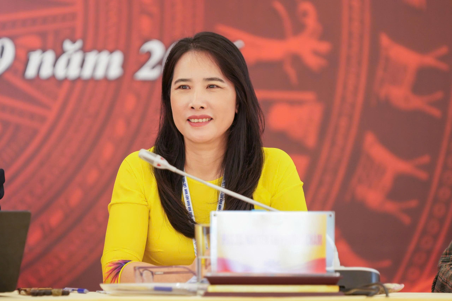 PGS.TS. Nguyễn Thị Phương Châm tại Đại hội đại biểu toàn quốc Hội Văn nghệ dân gian Việt Nam lần thứ IX, tháng 9/2026. Tại đại hội, bà được bầu làm Phó Chủ tịch Hội nhiệm kỳ 2026–2031. Ảnh: Viện Nghiên cứu Văn hóa.