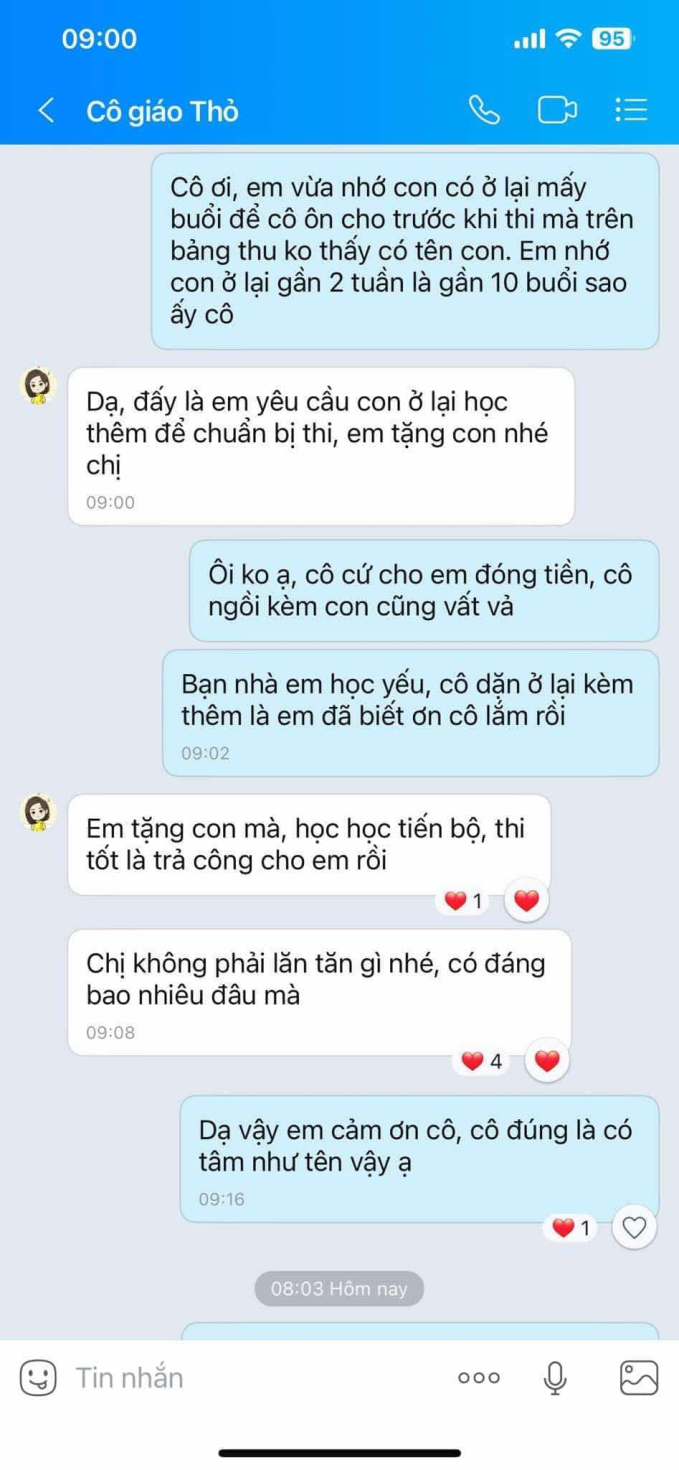 Bà mẹ rất ngạc nhiên khi nhận được phản hồi.