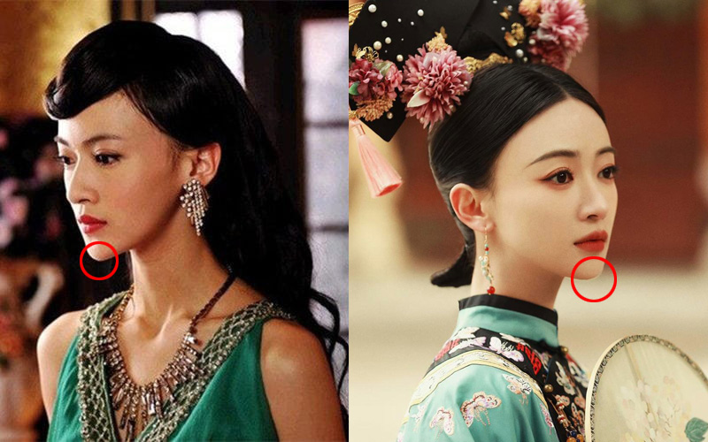 Hình ảnh Ngô Cẩn Ngôn năm 2013 (trái) và năm 2018 cho thấy sự khác biệt rõ rệt ở phần cằm