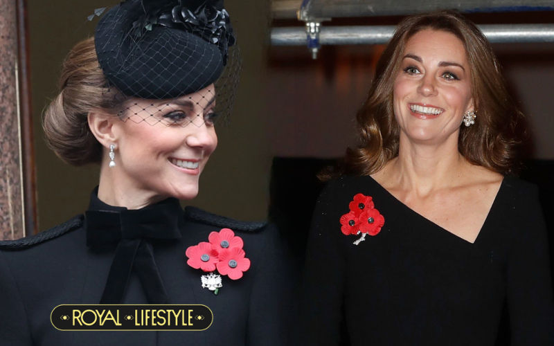 Vì sao Vương phi Kate luôn đeo 3 bông hoa anh túc