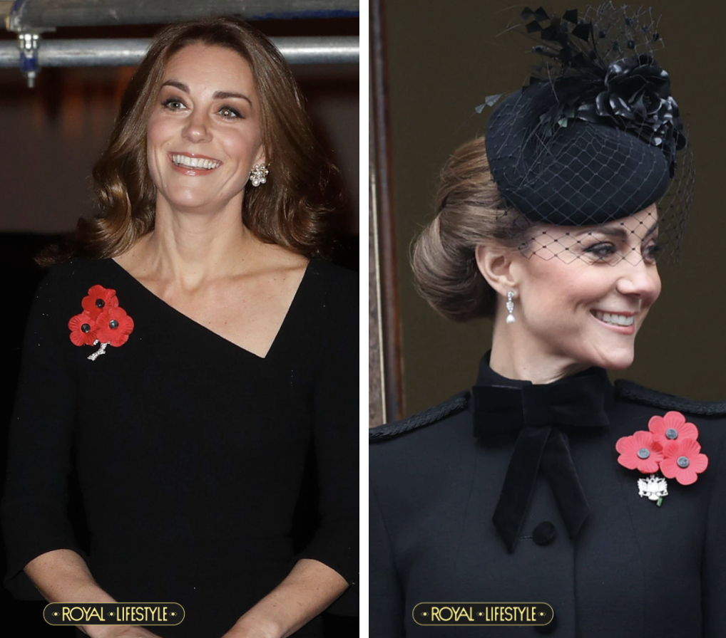 Vì sao Vương phi Kate luôn đeo 3 bông hoa anh túc