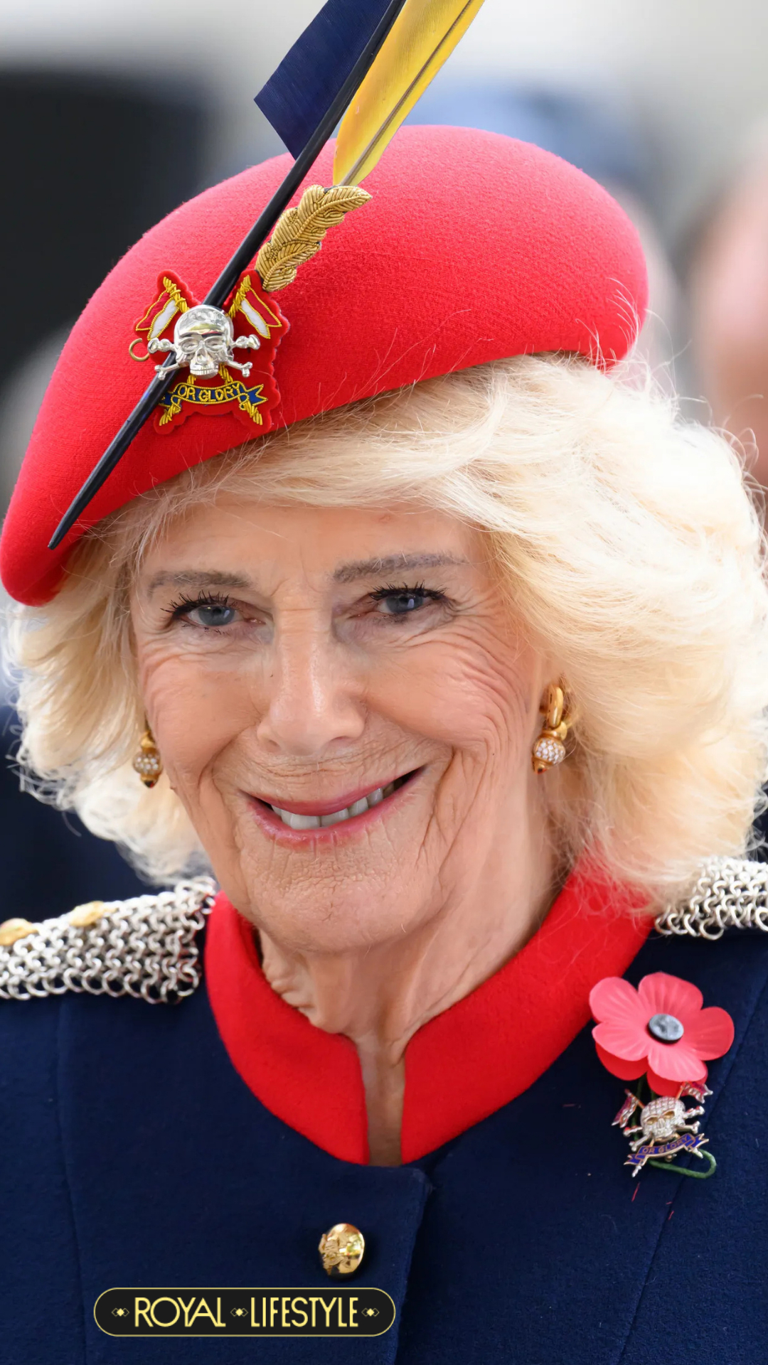 Chiếc trâm cài hình đầu lâu xương chéo của Vương hậu Camilla khiến Hoàng gia Anh rúng động