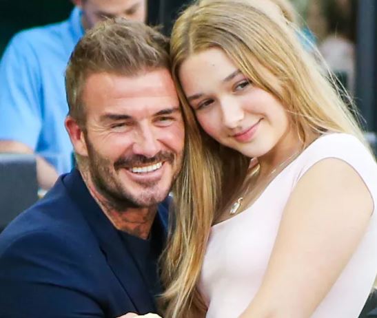 David Beckham và con gái 