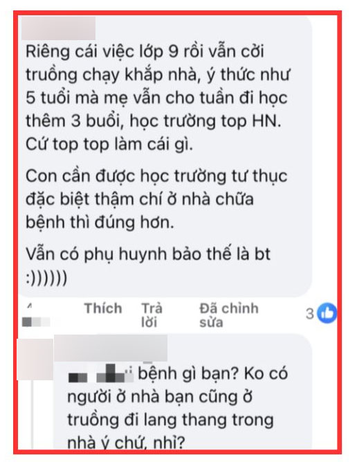 Điều gây tranh cãi hơn cả lại đến từ chính phản hồi của bà mẹ.