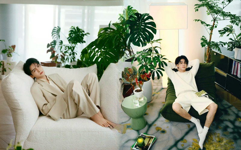 Nhà của thiếu gia Tăng Thuấn Hy: Tổ ấm trắng tối giản, phủ kín cây xanh như một khu vườn chữa lành, ai nhìn cũng muốn dọn về sống chung