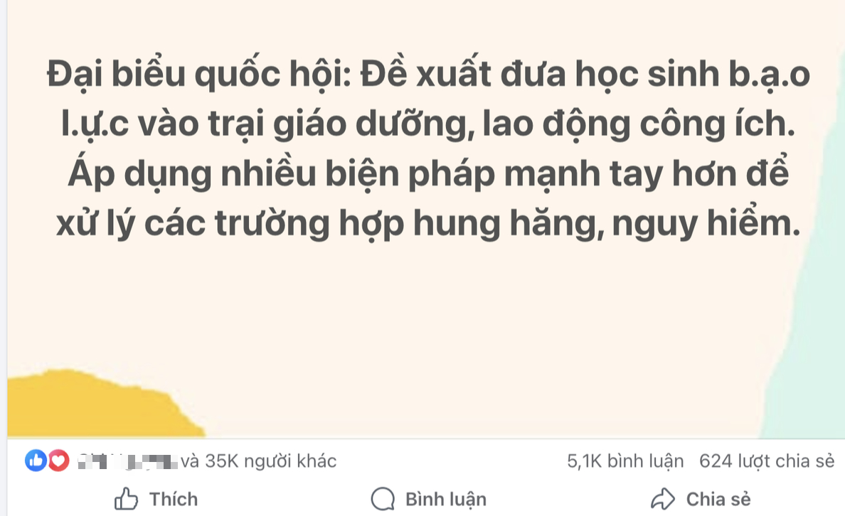 1 đề xuất giáo dục MỚI nhận hơn 35 nghìn lượt like trên MXH, nhiều phụ huynh ủng hộ, mong sớm được thông qua! 