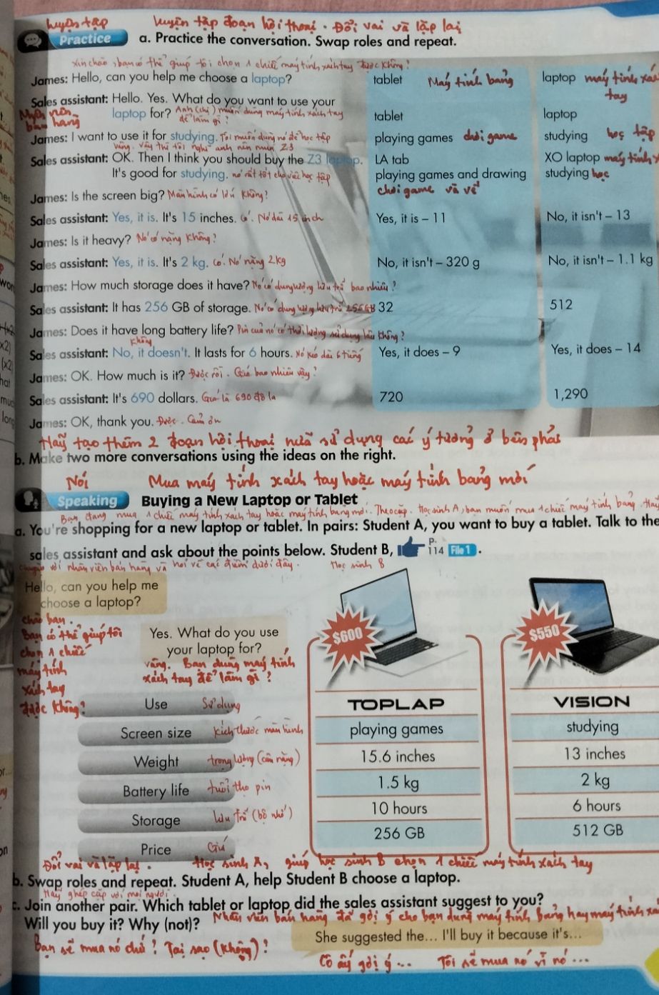 bức ảnh chụp trang sách tiếng Anh của học sinh tiểu học gây tranh luận