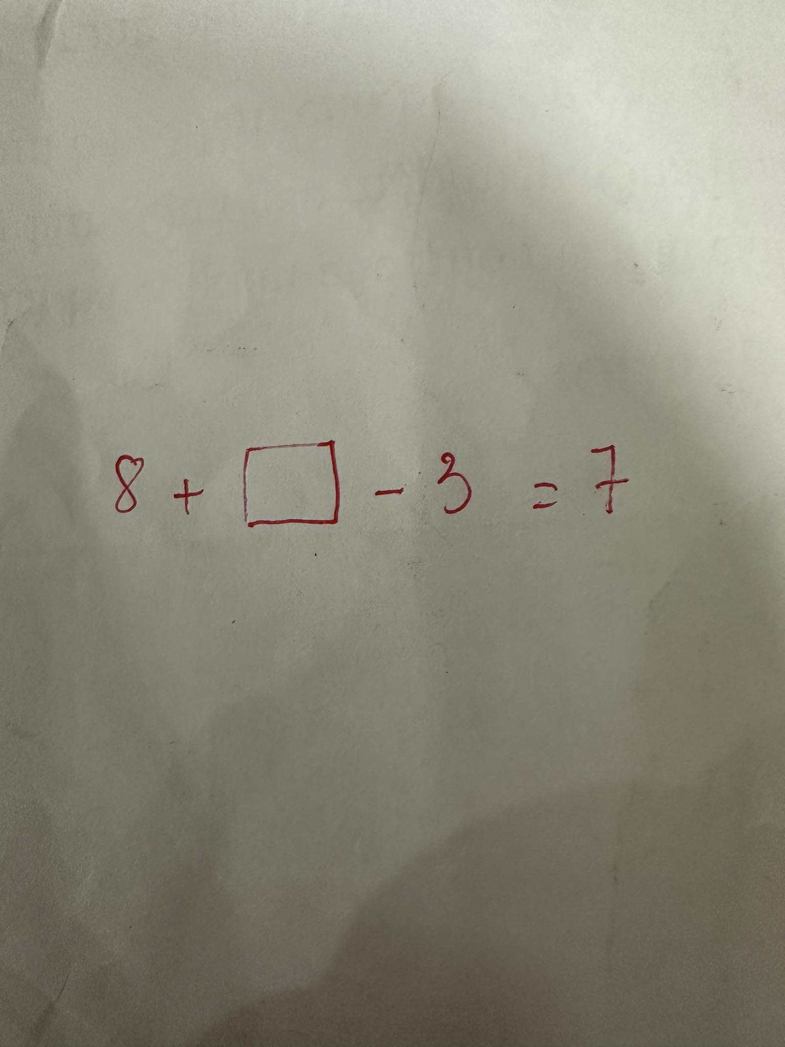 Bài toán như sau: “8 + ... – 3 = 7” thoạt nhìn tưởng đơn giản, nhưng bạn có biết cách giải sao cho phù hợp với lớp 1 không?