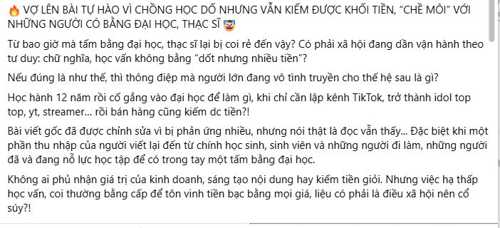 Cộng đồng mạng thể hiện thái độ gay gắt với bài đăng