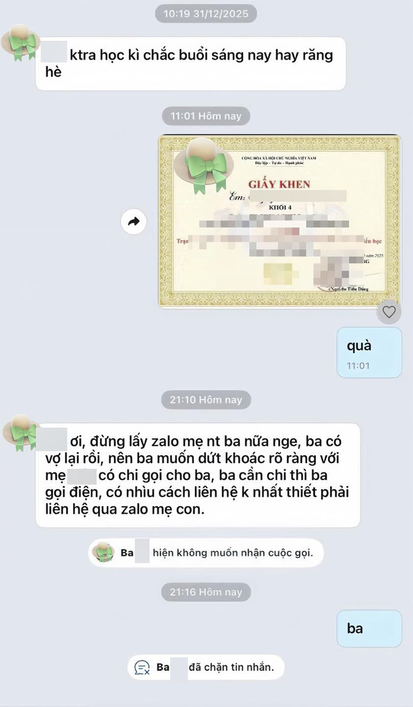 Dòng tin nhắn của người bố gây tranh cãi