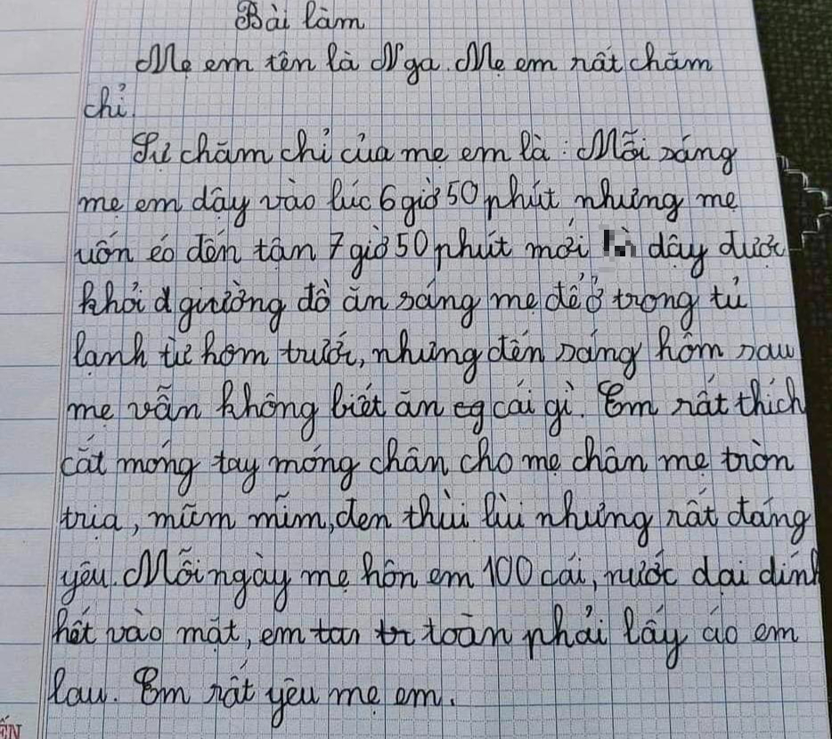 Với cha mẹ, có lẽ điều đáng quý nhất không phải là xuất hiện thật đẹp trong bài văn của con, mà là được con yêu thương bằng chính những gì mình đang là.
