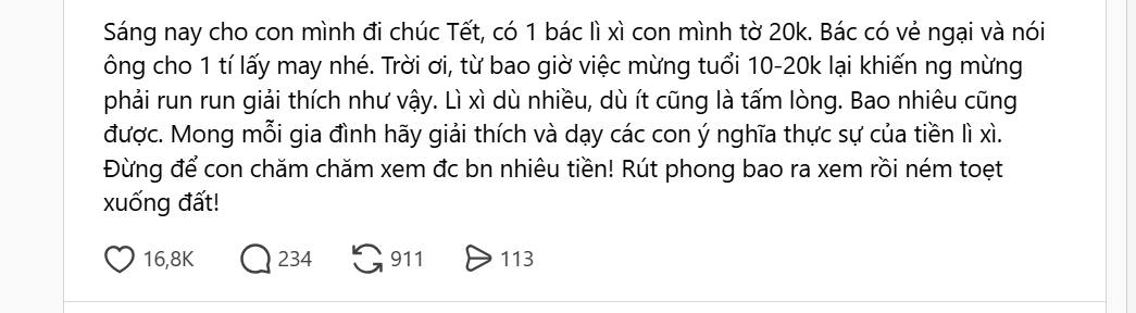 Bài đăng gây bão mạng xã hội