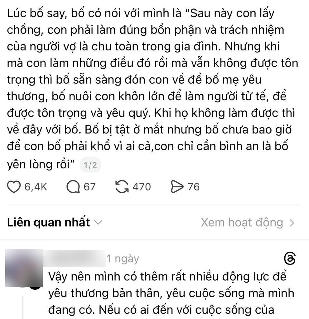 Lời chia sẻ gây chú ý