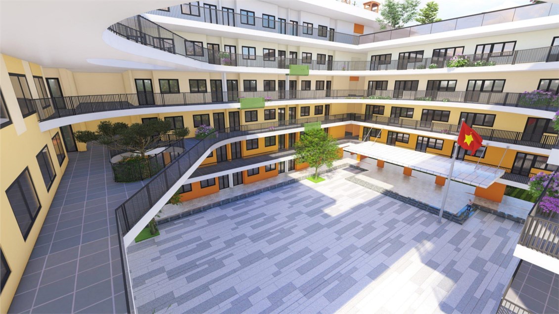 Cuối năm nay, khu Đống Đa, Hà Nội sẽ có 1 trường THPT mới cực XỊN: Diện tích xây dựng hơn 2.000m2, nhìn ảnh phối cảnh mà mê!