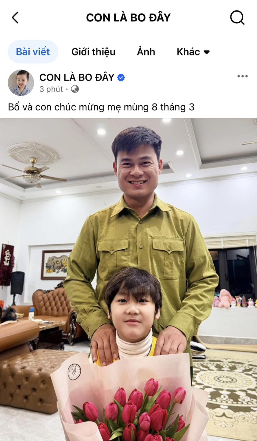 Quà 8/3 của mẹ Hòa to quá