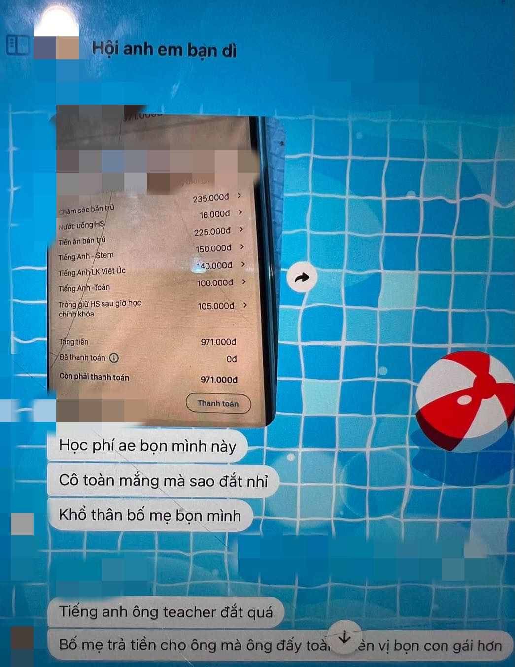 Đoạn tin nhắn thu hút sự chú ý