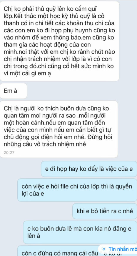 Những tin nhắn gây chú ý