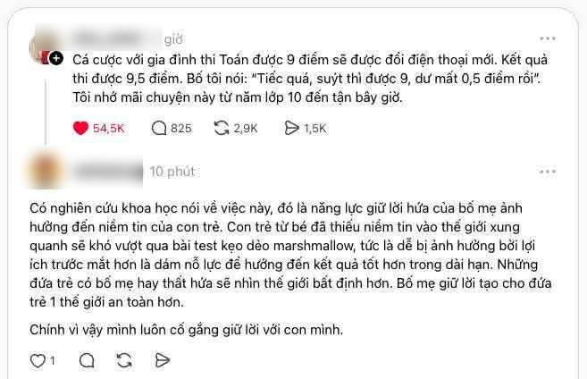 Một cách thoái thác không tin nổi khiến đứa con nhớ mãi từ năm lớp 10 cho đến tận về sau.
