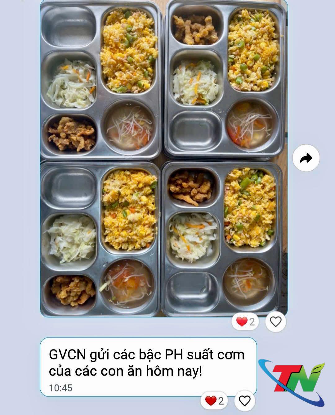 Suất cơm 25 nghìn đồng. Ảnh: Báo và Phát Thanh Truyền Hình Thái Nguyên