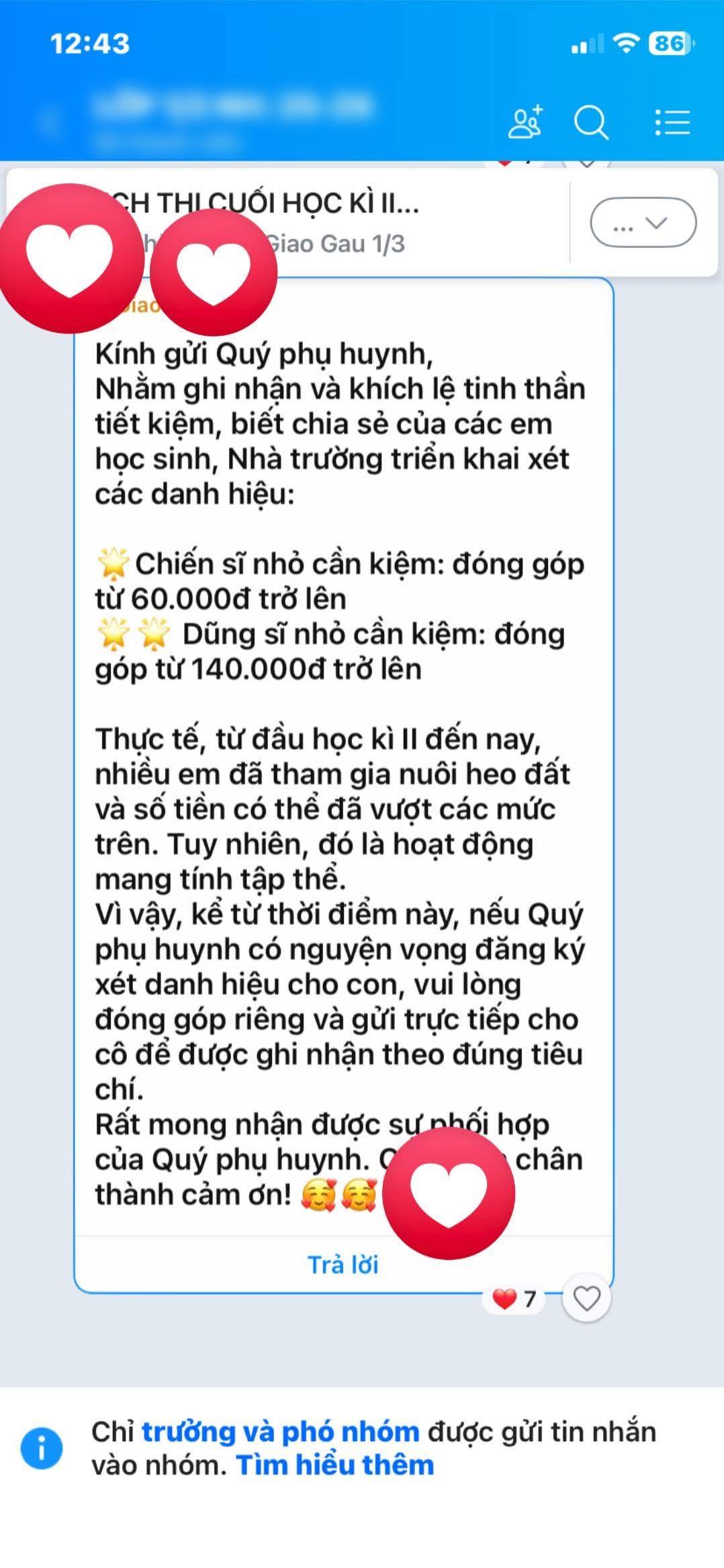 Tin nhắn gây tranh cãi