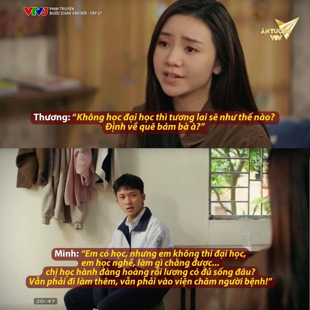 Đoạn hội thoại của hai chị em Thương - Minh trong 