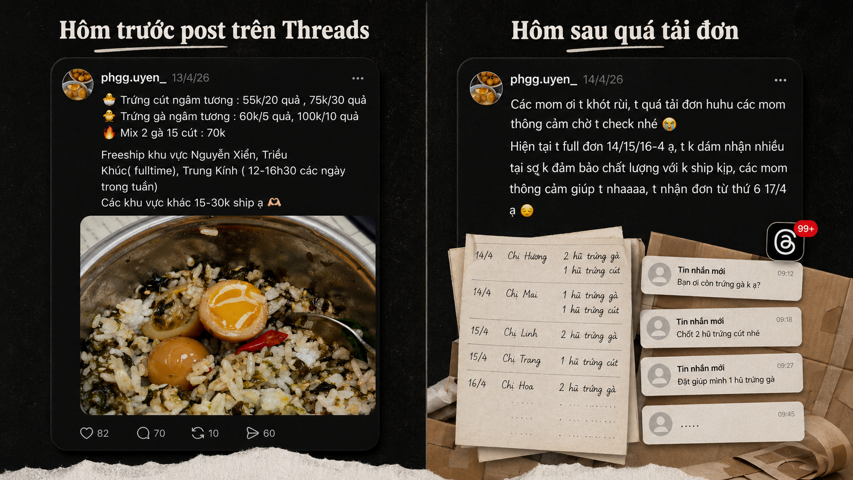 Bài đăng trên Threads ngay lập tức đạt hiệu quả rất cao.