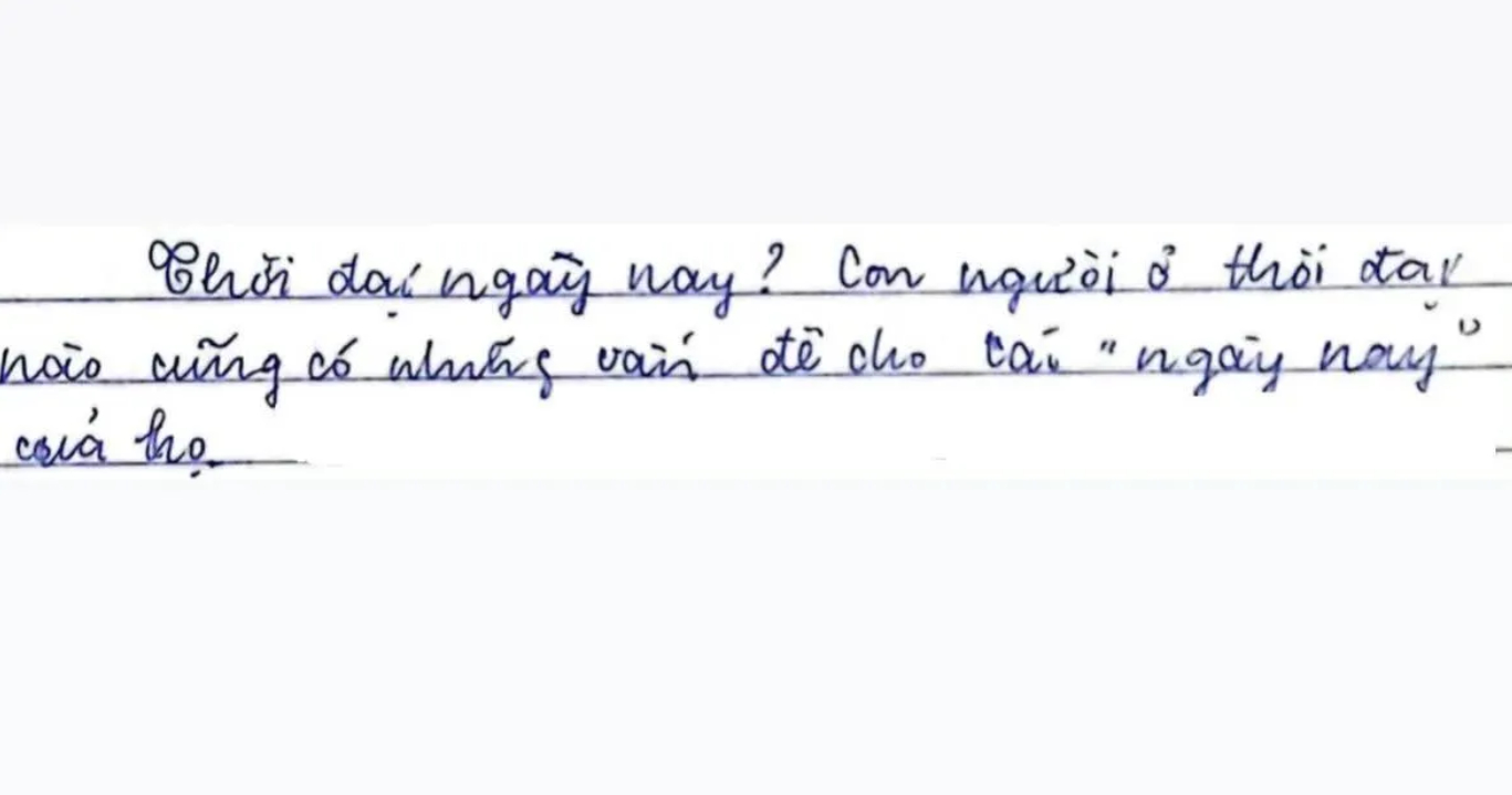 Câu văn đang gây bão mạng xã hội