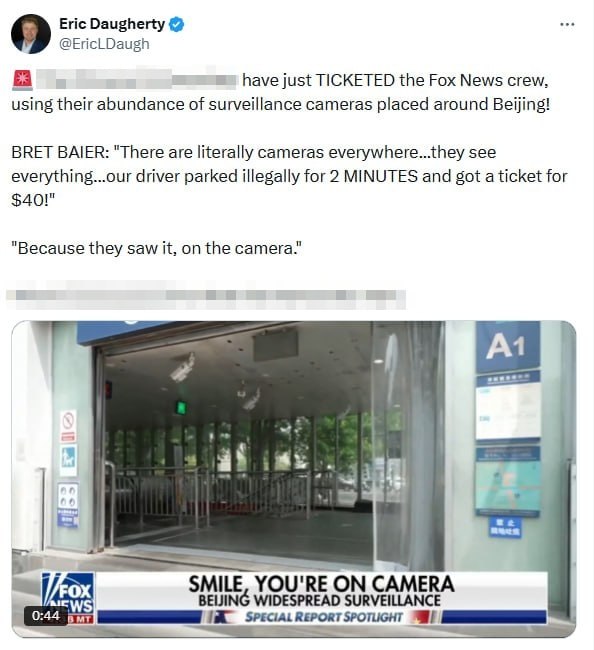 Phóng viên Bret Baier của Fox News viết trên trang cá nhân về việc nhóm của ông bị xử phạt khi sang Trung Quốc tác nghiệp.