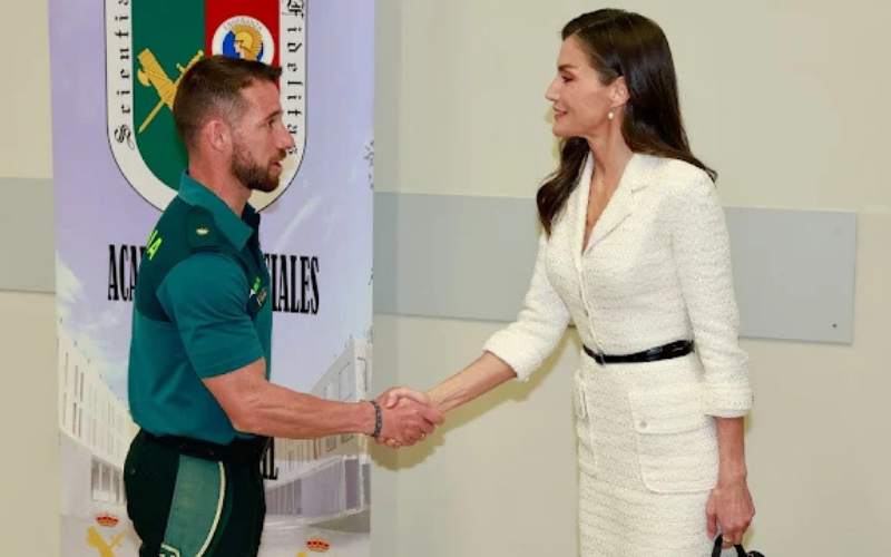 Mặc lại váy cũ từ 8 năm trước, Vương hậu Letizia vẫn sang đẹp bất chấp