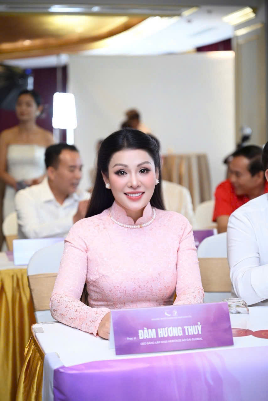 Ths Đàm Hương Thủy CEO sáng lập Hoa hậu di sản Áo dài VN toàn cầu 2025