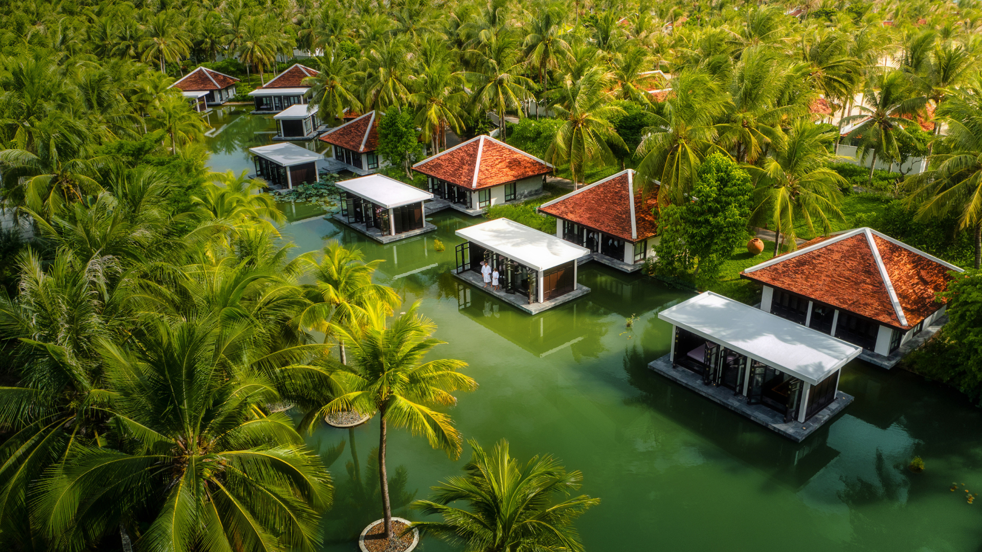 Những hồ sen yên tĩnh và biệt thự trị liệu tạo nên không gian an trú cho tâm hồn tại Four Seasons Resort The Nam Hai, Hội An